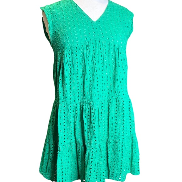 Andree Vibrant Green Sleeveless Dress - Picture 1 of 13